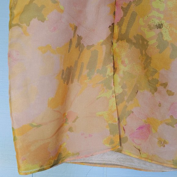 BADGLEY MISCHKA Pink Gold Floral Cocktail Dress - Picture 2 of 8